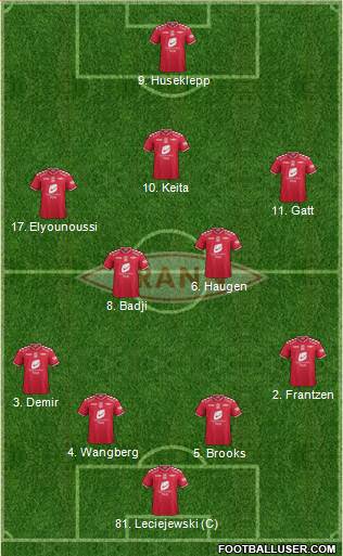 SK Brann 3-4-2-1 football formation