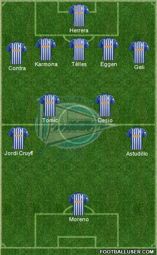 D. Alavés S.A.D. 5-4-1 football formation