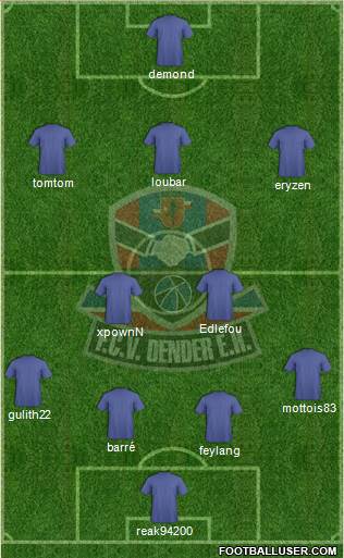 FCV Dender E.H. 4-5-1 football formation