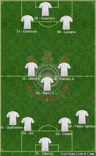 EC Corinthians 4-2-1-3 football formation