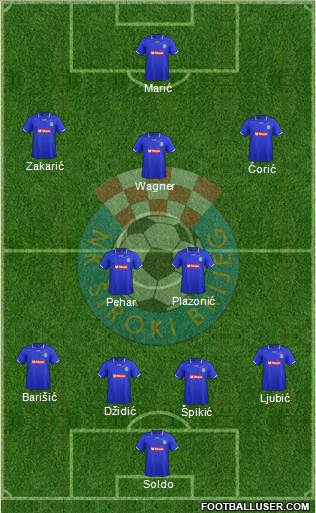 NK Siroki Brijeg 4-5-1 football formation