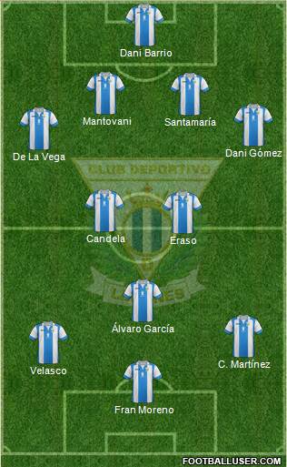 C.D. Leganés S.A.D. 4-2-3-1 football formation