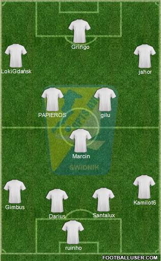 Avia Swidnik 4-1-4-1 football formation