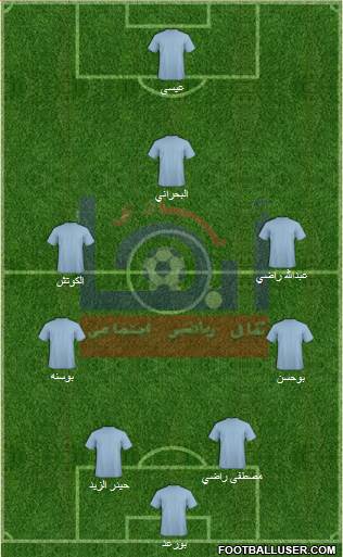 Abha 4-2-4 football formation
