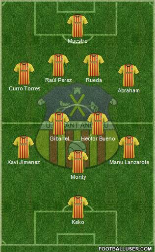 U.E. Sant Andreu 4-5-1 football formation