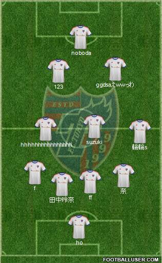 FC Tokyo 4-4-1-1 football formation