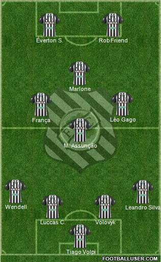 Figueirense FC 4-3-1-2 football formation