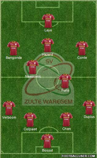 SV Zulte Waregem football formation