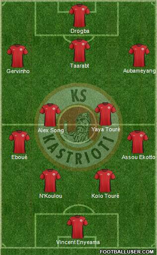 KS Kastrioti Krujë 4-2-3-1 football formation