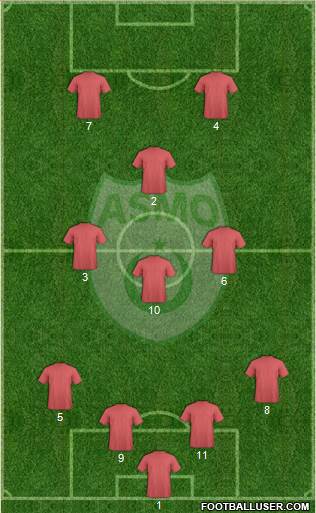 Association Sportive Madinet Oran 4-3-1-2 football formation