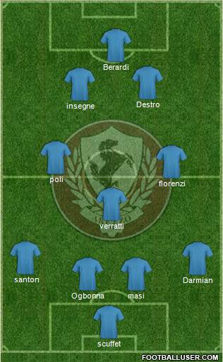 Arezzo 4-4-1-1 football formation