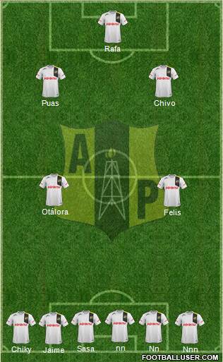 Alianza Petrolera AS 5-4-1 football formation