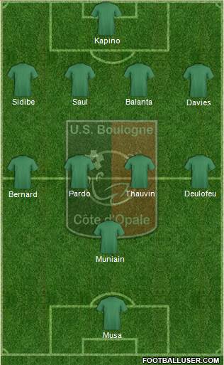 Union Sportive Boulogne Côte d'Opale 4-4-1-1 football formation