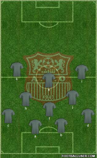 Amel Saad Olympic Chlef 4-4-2 football formation