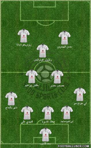 Al-Sadd Sports Club 5-3-2 football formation