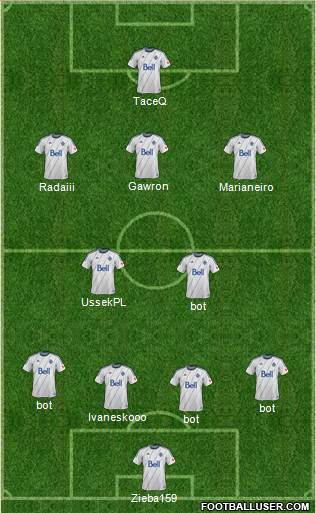 Vancouver Whitecaps FC 4-4-1-1 football formation