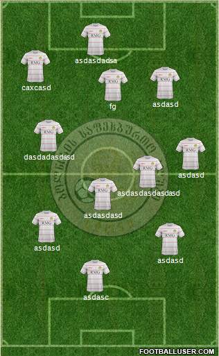 Sioni Bolnisi 3-5-1-1 football formation