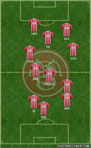 Aalborg Boldspilklub football formation