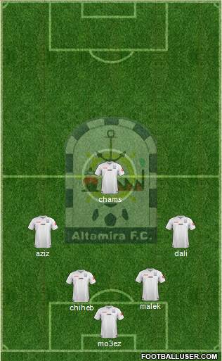 Club Altamira F.C. 4-1-4-1 football formation