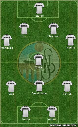 U.D. Salamanca S.A.D. 4-1-3-2 football formation