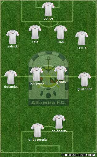 Club Altamira F.C. 4-4-1-1 football formation