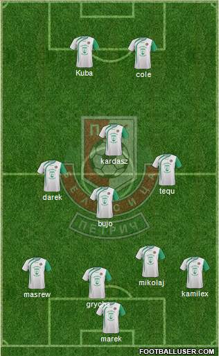 Belasitsa (Petrich) 4-3-2-1 football formation