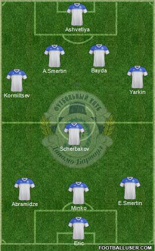 Dinamo Barnaul 3-5-2 football formation