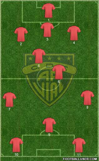CD Arturo Fernández Vial 3-4-1-2 football formation