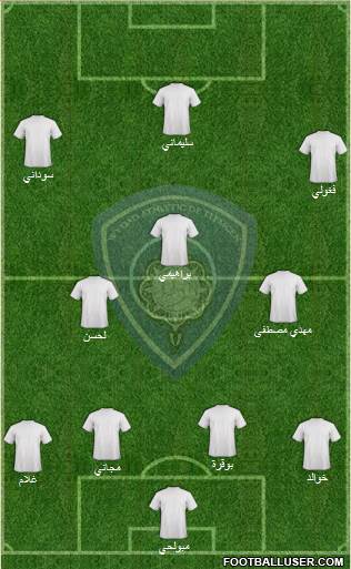 Widad Amel de Tlemcen 4-1-4-1 football formation