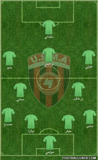 Union Sportive de la Médina d'Alger 4-2-3-1 football formation