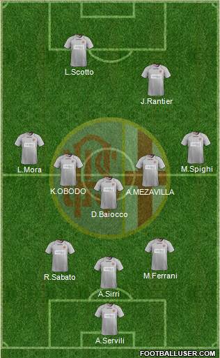 Alessandria 4-4-1-1 football formation