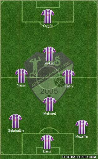 Afyonkarahisarspor 3-5-1-1 football formation
