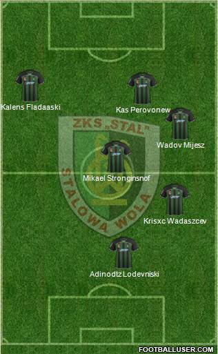 Stal Stalowa Wola 3-4-2-1 football formation