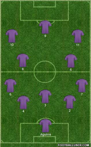 Oxford United 4-2-3-1 football formation