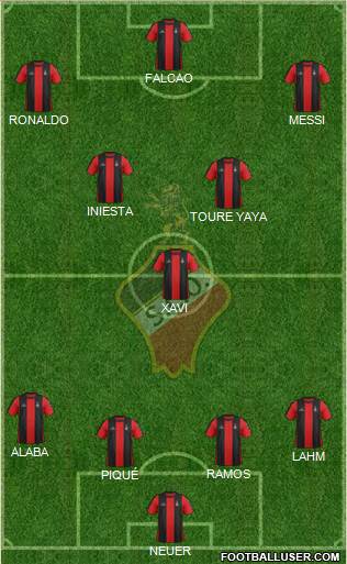 Sporting Clube Olhanense 4-1-2-3 football formation