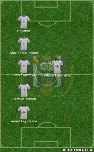 RSC Anderlecht 4-2-4 football formation