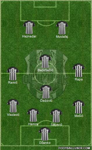 NK Olimpik Sarajevo football formation