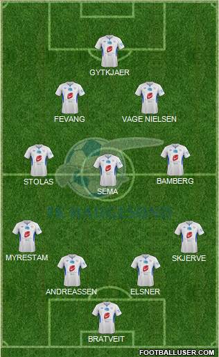 FK Haugesund 4-5-1 football formation