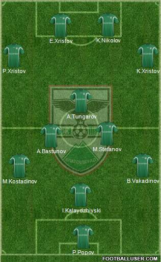 Pirin Blagoevgrad (Blagoevgrad) 3-5-2 football formation