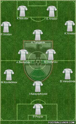 Pirin Blagoevgrad (Blagoevgrad) football formation