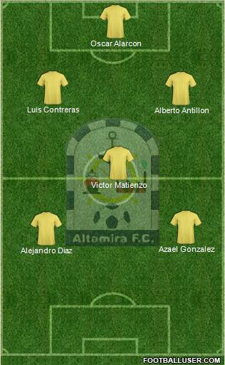 Club Altamira F.C. 3-4-3 football formation