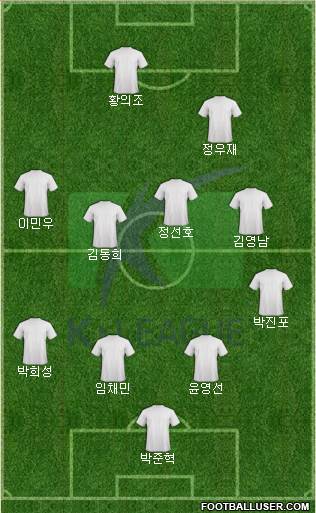 K-League All-Stars 4-4-1-1 football formation