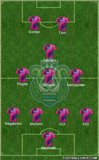 Shonan Bellmare 4-3-1-2 football formation