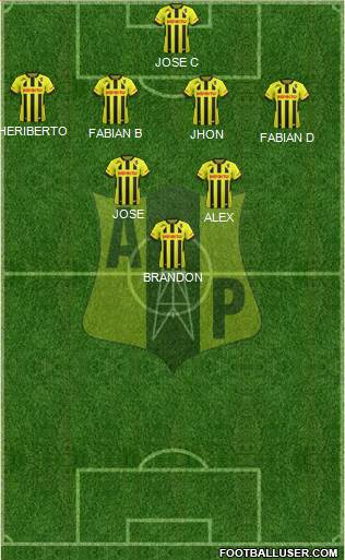 Alianza Petrolera AS 4-4-1-1 football formation