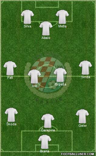 HNK Orasje 3-4-1-2 football formation