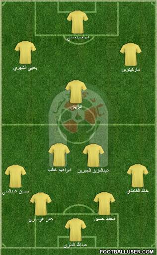 Al-Ansar (KSA) 5-4-1 football formation