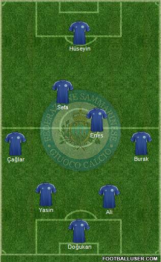 San Marino 3-4-1-2 football formation