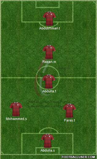Al-Wahda (UAE) 4-1-3-2 football formation