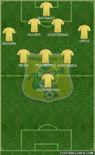 Brasiliense FC de Taguatinga 4-1-2-3 football formation