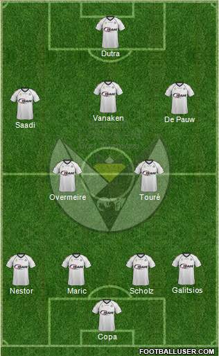 Sporting Lokeren OVl football formation